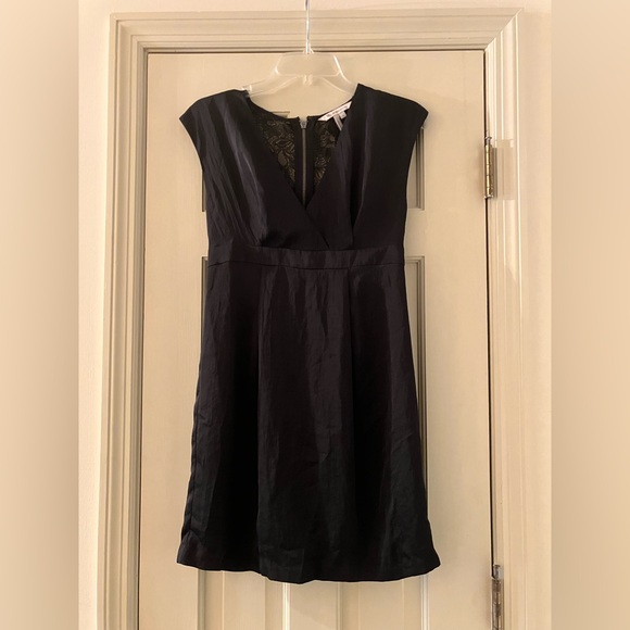 y2k BCBGeneration black lace back zip dress sleeveless zip Size 4 - Picture 1 of 4